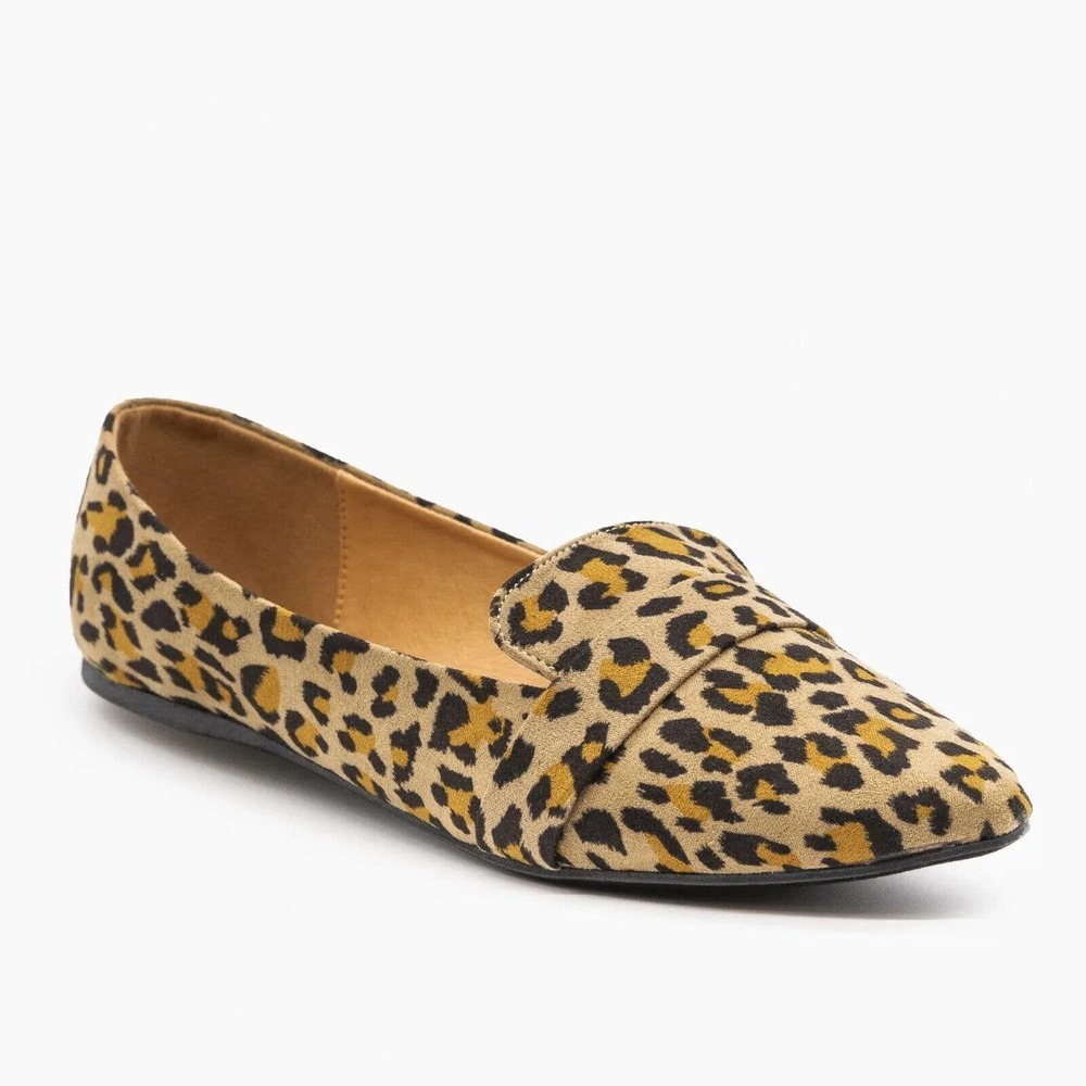 Women's REFRESH brown & black leopard shilla-06 loafers Sz 8.5 NEW IN BOX